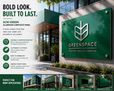 Green acm panel 24 x 60 x 1/8 inch — set of 7