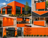 Orange acm panel 12 x 18 x 125 inch — set of 2
