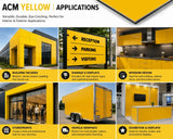 Yellow acm panel 36 x 48 x 1/8 inch — set of 3
