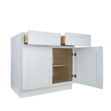 White Shaker base kitchen cabinet 27W x 24D x 34.5H