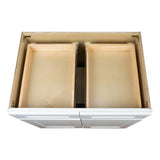 White Shaker base kitchen cabinet 27W x 24D x 34.5H