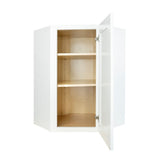 White Shaker diagonal corner wall kitchen cabinet 24W x 12D x 42H