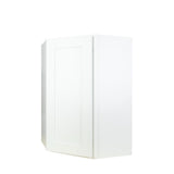 White Shaker diagonal corner wall kitchen cabinet 24W x 12D x 42H