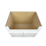 White Shaker farm sink base kitchen cabinet 36W x 24D x 34.5H