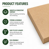 Natural mdf sheet 36 x 48 x 1 inch