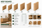 Natural mdf sheet 18 x 24 x 1/2 inch — set of 5