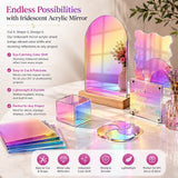 Iridescent Rainbow acrylic mirror 12 x 48 x 1/8 inch with mirror finish — set of 2