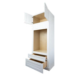White Shaker oven kitchen cabinet 33W x 24D x 90H