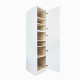 White Shaker utility pantry kitchen cabinet 24W x 24D x 84H