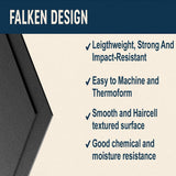 Black abs sheet 24 x 96 x 1/16 inch with haircell finish — set of 2