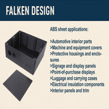 Black abs sheet 12 x 24 x 1/4 inch with haircell finish