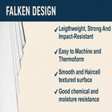White abs sheet 48 x 96 x 1/4 inch with haircell finish — set of 2