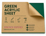 Green acrylic sheet 12 x 12 x 1/8 inch — set of 2