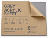 Gray acrylic sheet 36 x 60 x 1/8 inch — set of 5