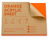 Orange acrylic sheet 12 x 18 x 125 inch