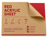 Red acrylic sheet 12 x 12 x 1/8 inch — set of 2
