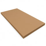 Set of 5 Kraft brown corrugated cardboard sheets 48 x 96 x 3/16 inch with corrugated profile
