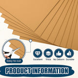 Set of 5 Kraft brown corrugated cardboard sheets 48 x 96 x 3/16 inch with corrugated profile