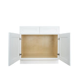 White Shaker sink base kitchen cabinet 33W x 24D x 34.5H