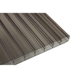 Bronze twinwall polycarbonate panel 12 x 72 x 1/4 inch with twinwall construction — set of 10