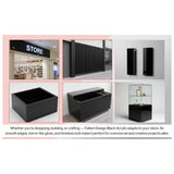 Black acrylic sheet 24 x 60 x 1/8 inch — set of 7