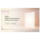 White Medium Translucent acrylic sheet 12 x 72 x 1/8 inch