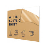 White Medium Translucent acrylic sheet 12 x 36 x 3/8 inch — set of 3