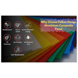 Black acm panel 12 x 24 x 1/4 inch — set of 10