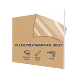 Clear polycarbonate sheet 24 x 48 x 3/8 inch