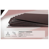 Black acrylic sheet 12 x 36 x 1/2 inch — set of 7