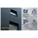 Brushed Silver acm panel 24 x 24 x 1/4 inch with brushed finish