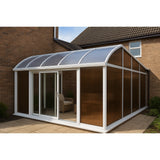 Bronze twinwall polycarbonate panel 36 x 48 x 1/4 inch with twinwall construction — set of 7