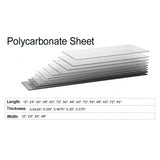 Clear polycarbonate sheet 24 x 24 x 3/16 inch — set of 3