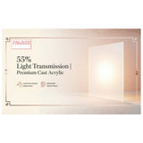White High Translucent acrylic sheet 12 x 60 x 3/8 inch — set of 5