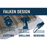 Clear twinwall polycarbonate panel 48 x 48 x 1/4 inch with twinwall construction — set of 7