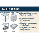 Bronze corrugated polycarbonate sheet 12 x 18 x 1/16 inch with corrugated profile — set of 2