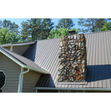 Falken Design Polyester White Ribbed Metal Roof Panel 38" x 96" x 29 GA - Durable and Weather-Resistant