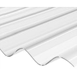 Clear corrugated polycarbonate sheet 33 x 96 x 1/16 inch with corrugated profile