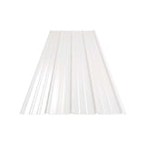 Falken Design Polyester White Ribbed Metal Roof Panel 38" x 96" x 26 GA - Durable and Weather-Resistant