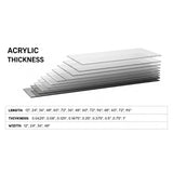 Clear acrylic sheet 24 x 24 x 3/8 inch — set of 10