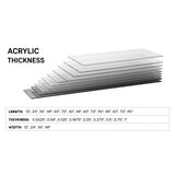 Clear Acrylic Sheet 48 x 48 x 1/16 Inch