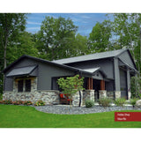 Falken Design Polyester White Ribbed Metal Roof Panel 38" x 96" x 29 GA - Durable and Weather-Resistant