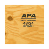Set of 4 Wood-Tone cdx plywood sheathing 24 x 48 x 23/32 inch