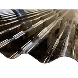 Bronze corrugated polycarbonate sheet 33 x 96 x 1/16 inch with corrugated profile — set of 10