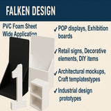 White pvc foam sheet 48 x 96 x 1/2 inch — set of 7