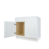 White Shaker sink base kitchen cabinet 27W x 24D x 34.5H