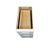 White Shaker 3-drawer base kitchen cabinet 24W x 24D x 34.5H
